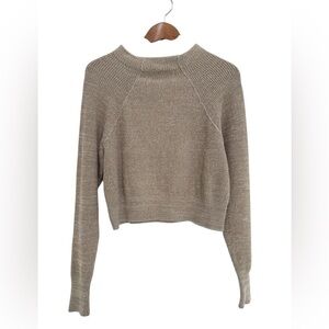 Free People Too Good Heathered Beige Knit Sweater XS